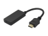 DELTACO - Videokort - HDMI hane till 24 pin USB-C hona - Höger vinkel